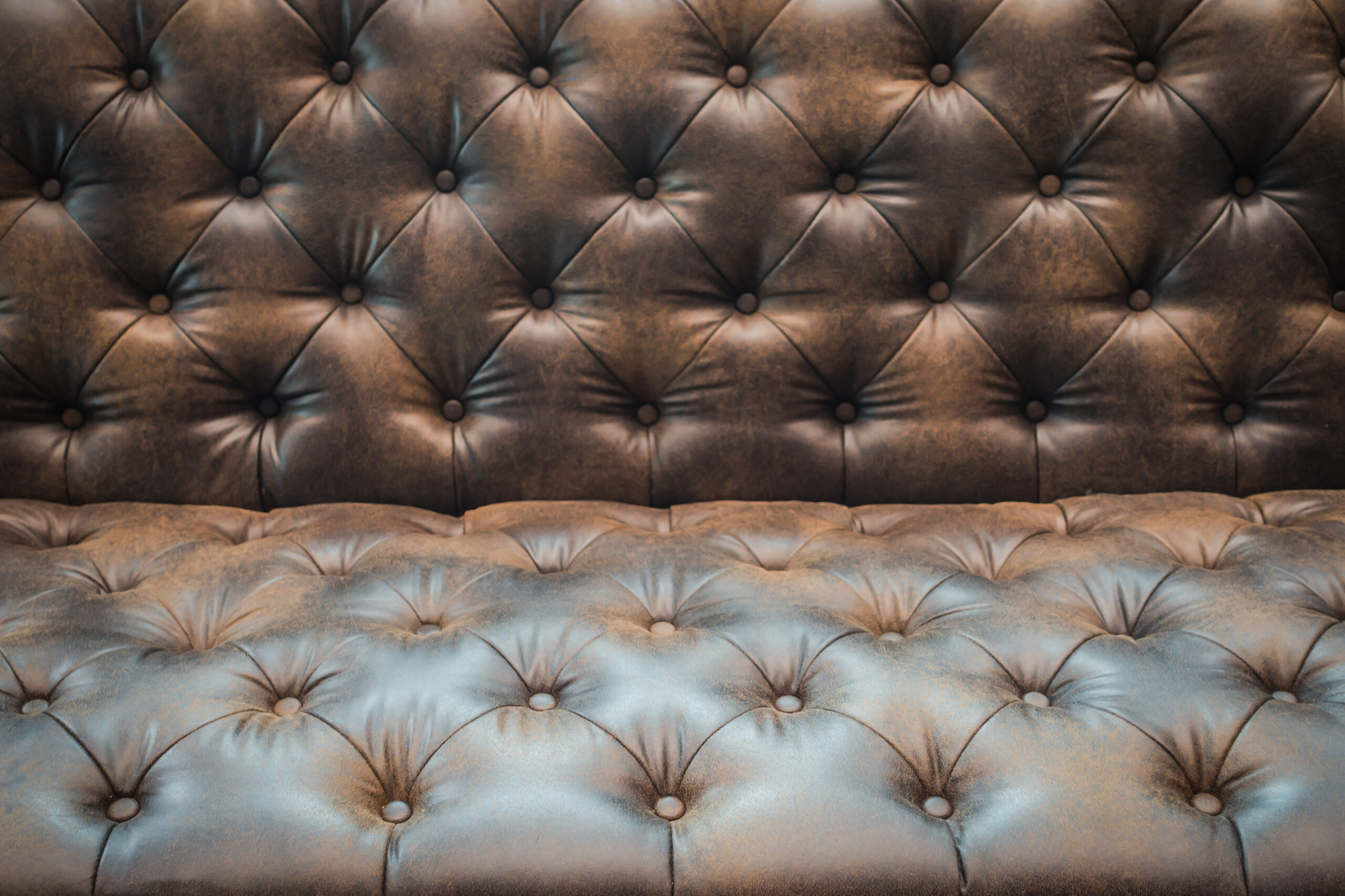 Faux Leather Couch