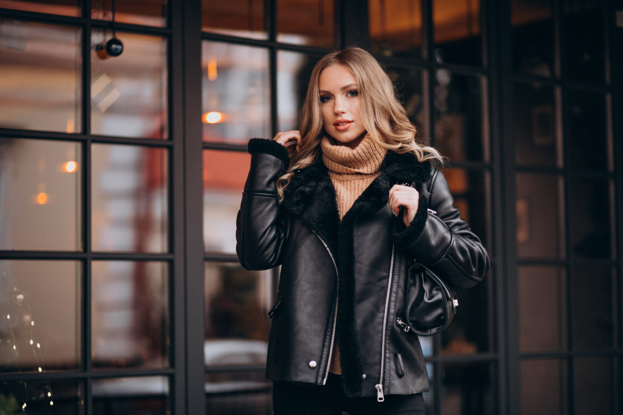 Faux Leather Jacket