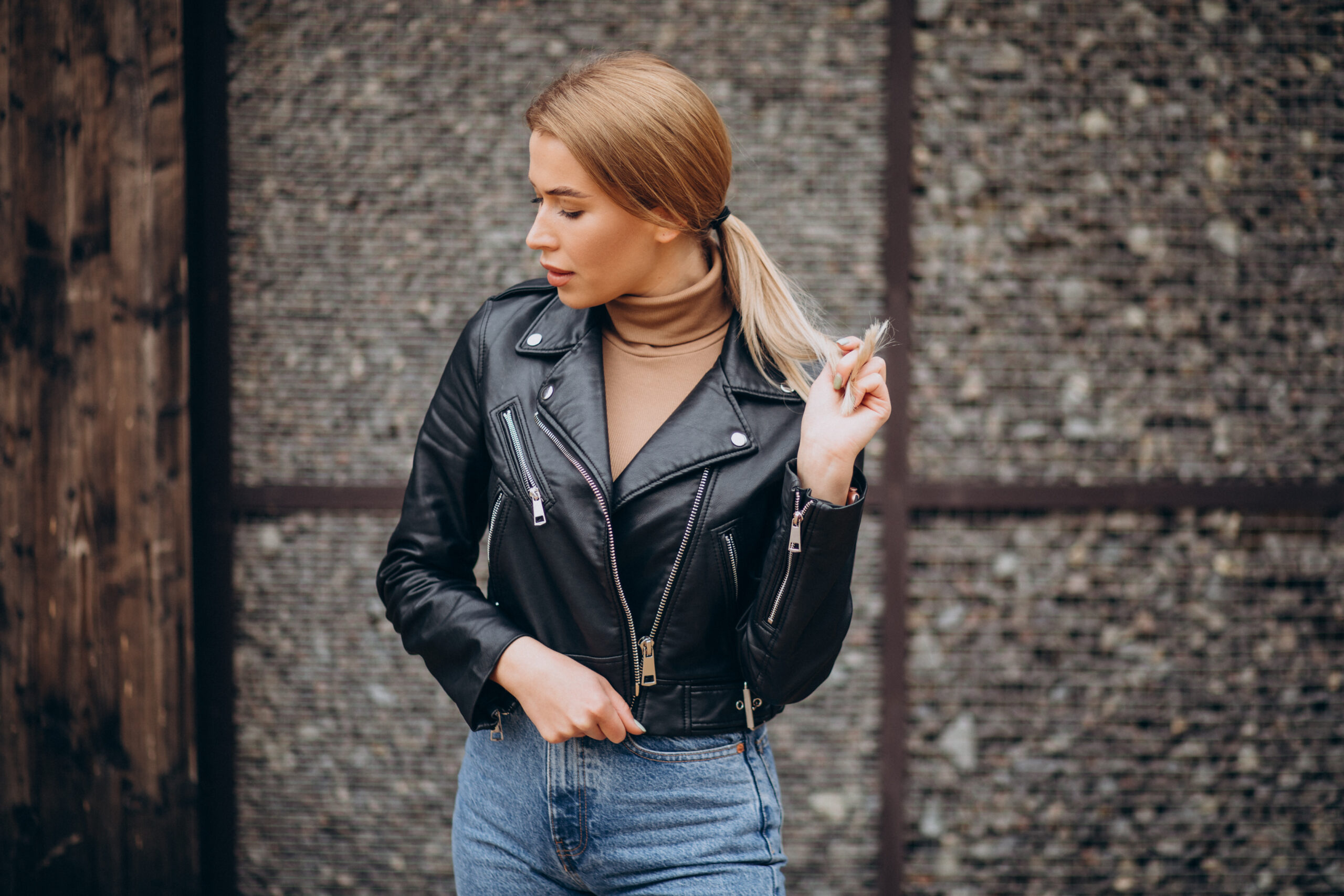 vegan leather jacket