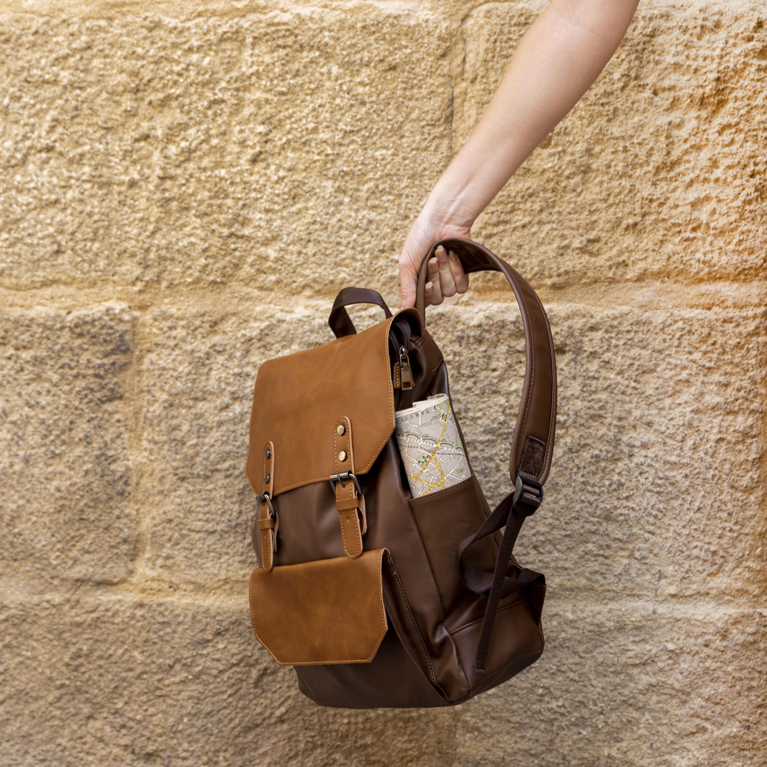 leather backpack